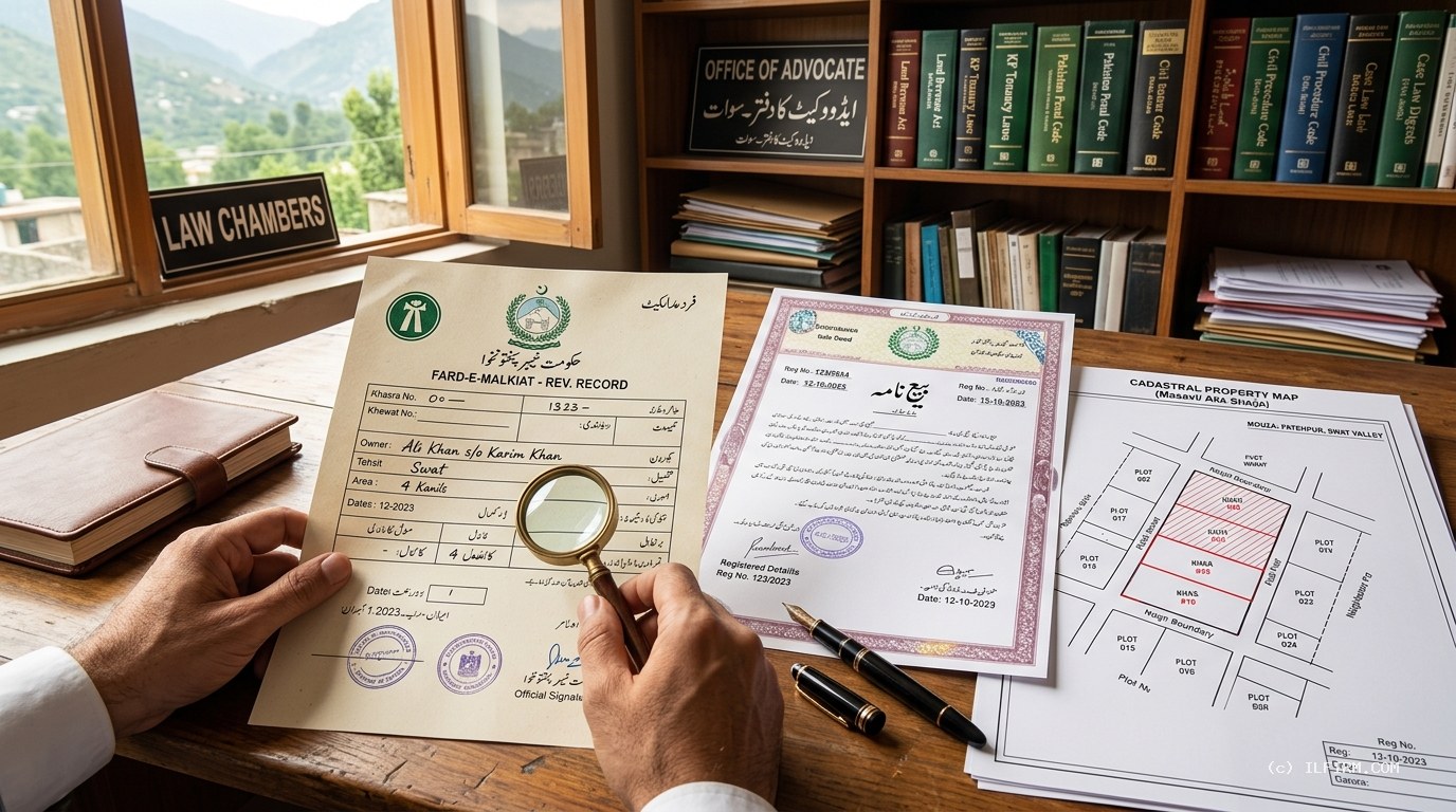 Property Due Diligence Fard-e-Malkiat and Bainama Title Deed Swat