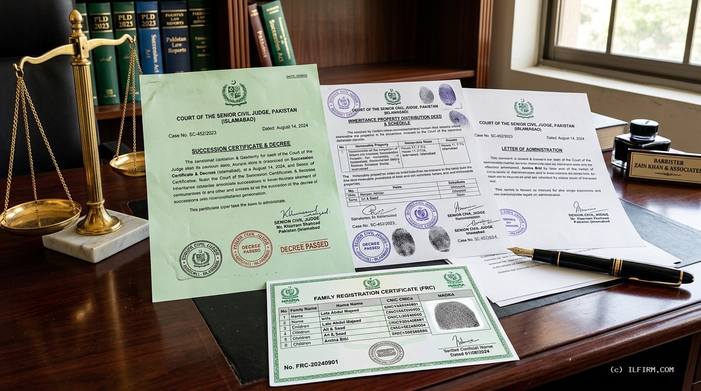 Succession Certificate Court Decree and NADRA FRC Inheritance Distribution